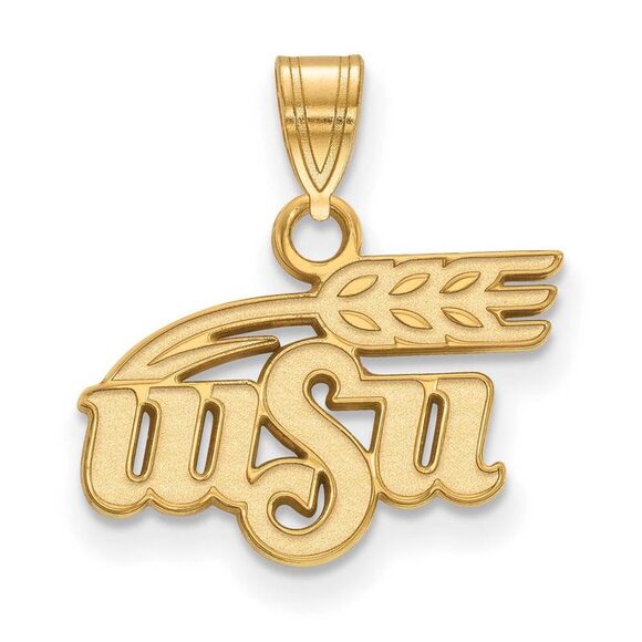 14k Gold Plated Silver Wichita State Small Logo Pendant - Picture 1 of 3